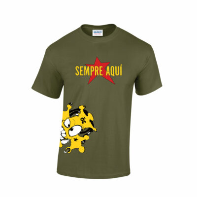 tshirt kaki face sempre aqui